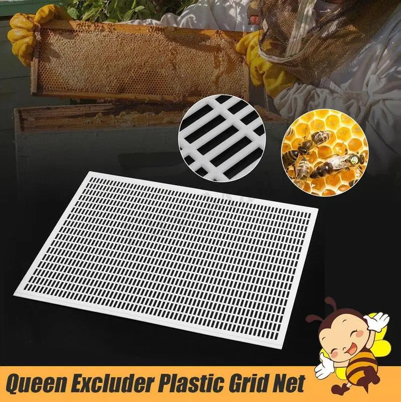 

For 10 Frame Beekeeping Beekeeper Bee Queen Excluder Trapping Grid Net Tool Kit Plastic Separated King Board Royal Board