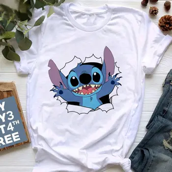 

Kawaii Lilo Stitch T Shirt Women Plus Size Funny Cartoon T-shirt Anime Ohana Stitch Graphic Tshirt Unisex Summer Top Tees Female