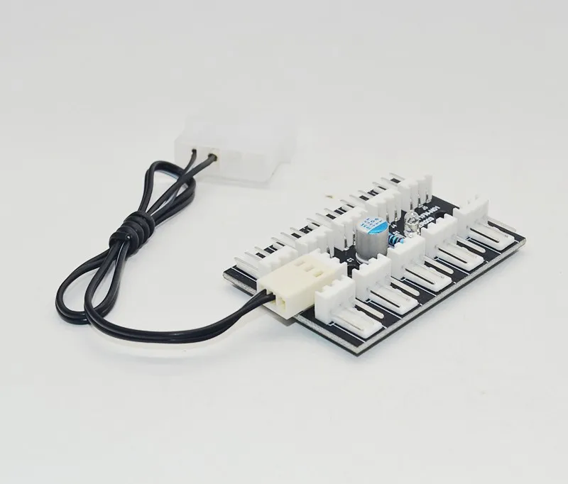 Контроллер скорости вентилятора для ПК кабель питания Molex от 1 до 10|Компьютерные