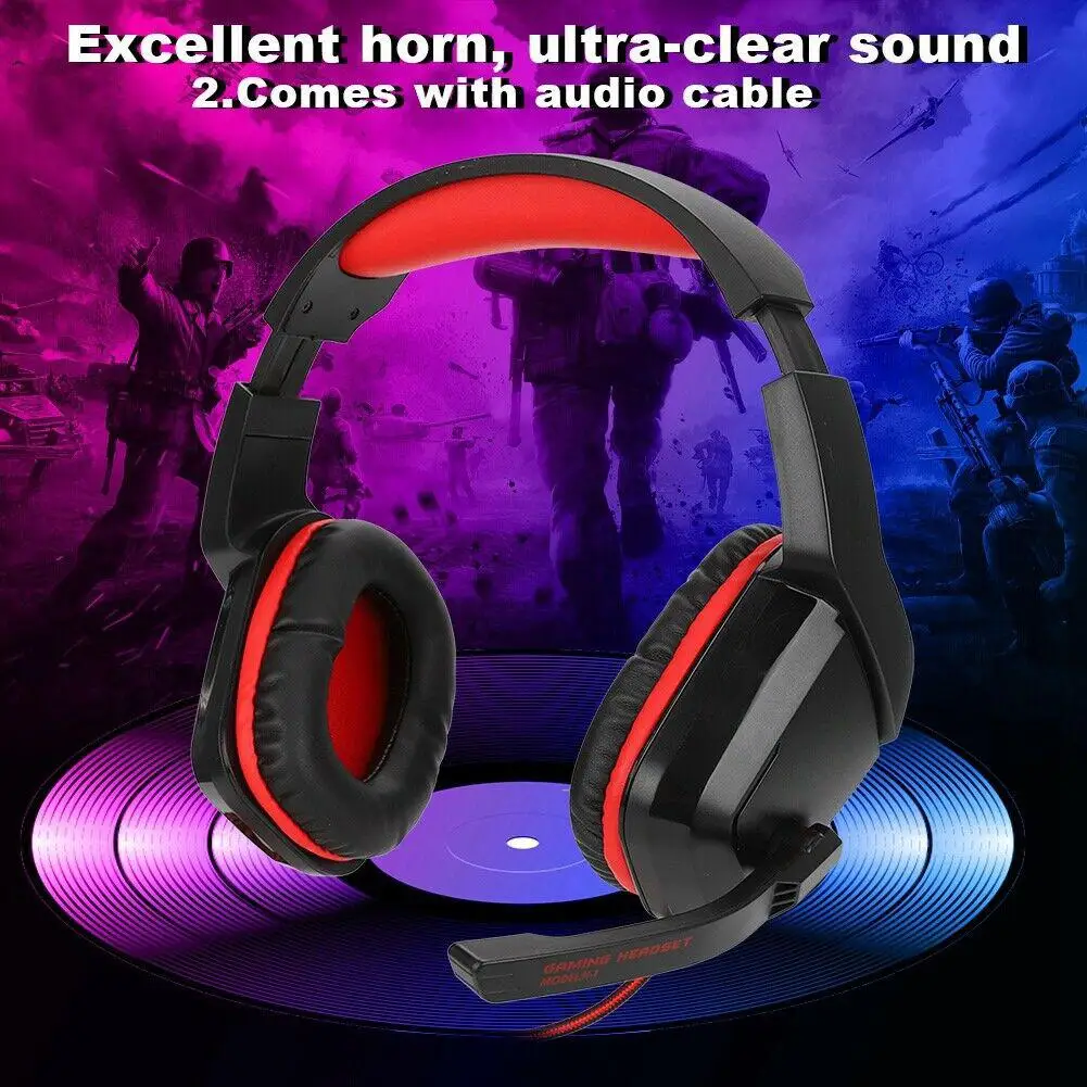 3 5mm Microphone Wired Headphone Stereo Sound Game Earphone with All directional Microphone Headphones