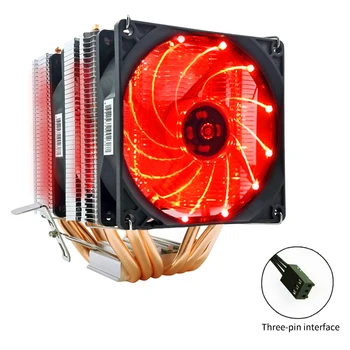 

Laptop Office Heat Dissipation Practical CPU Fan Durable Copper Low Noise Efficient Cooling Dual Tower Easy Install 6 Heatpipes
