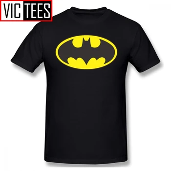 

Mens Batman T Shirts Batman Symbol Bat Oval Logo T-Shirt Cute Tee Shirt 100% Cotton Fashion Male Print Tshirt