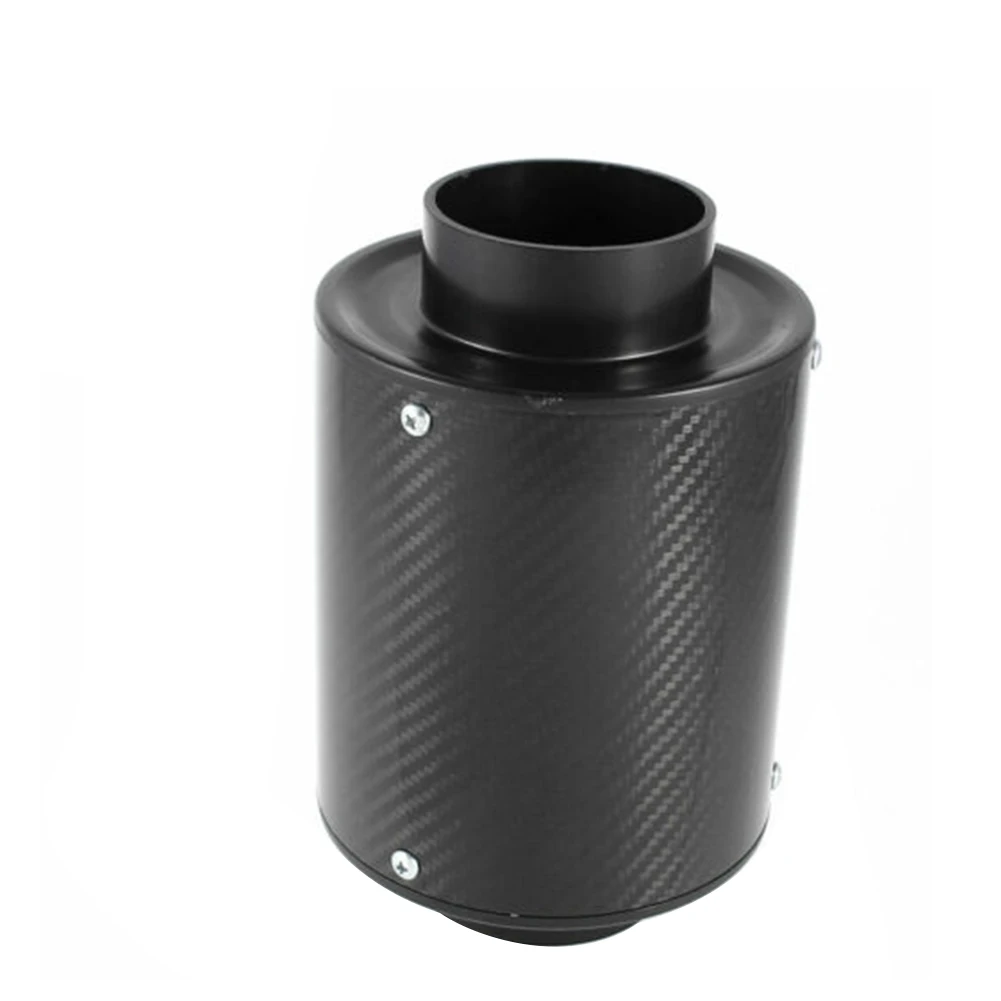

76mm Car Parts Universal Auto Air Filter Durable Intake Modified Carbon Fiber Easy Installation Practical Round Replacement