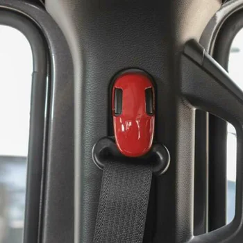 

4Pcs/Set Red Seat Belt Buckle Decorative Cover Trim For 18-2019 Jeep Wrangler JL