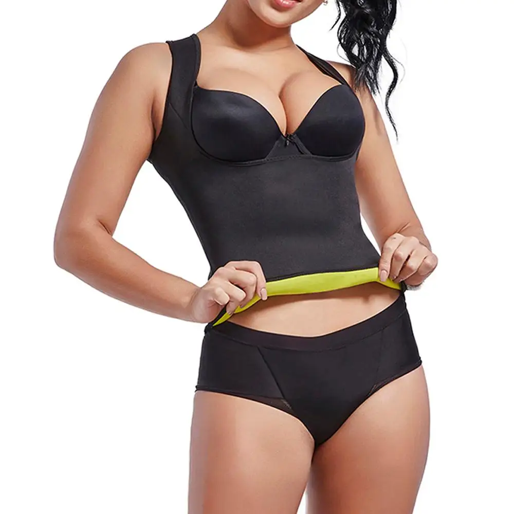 

Hot Women Body Shaper Tummy Fat Burner Sweat Tank Top Weight Loss Workout Shapewear Black Sauna Waist Corset