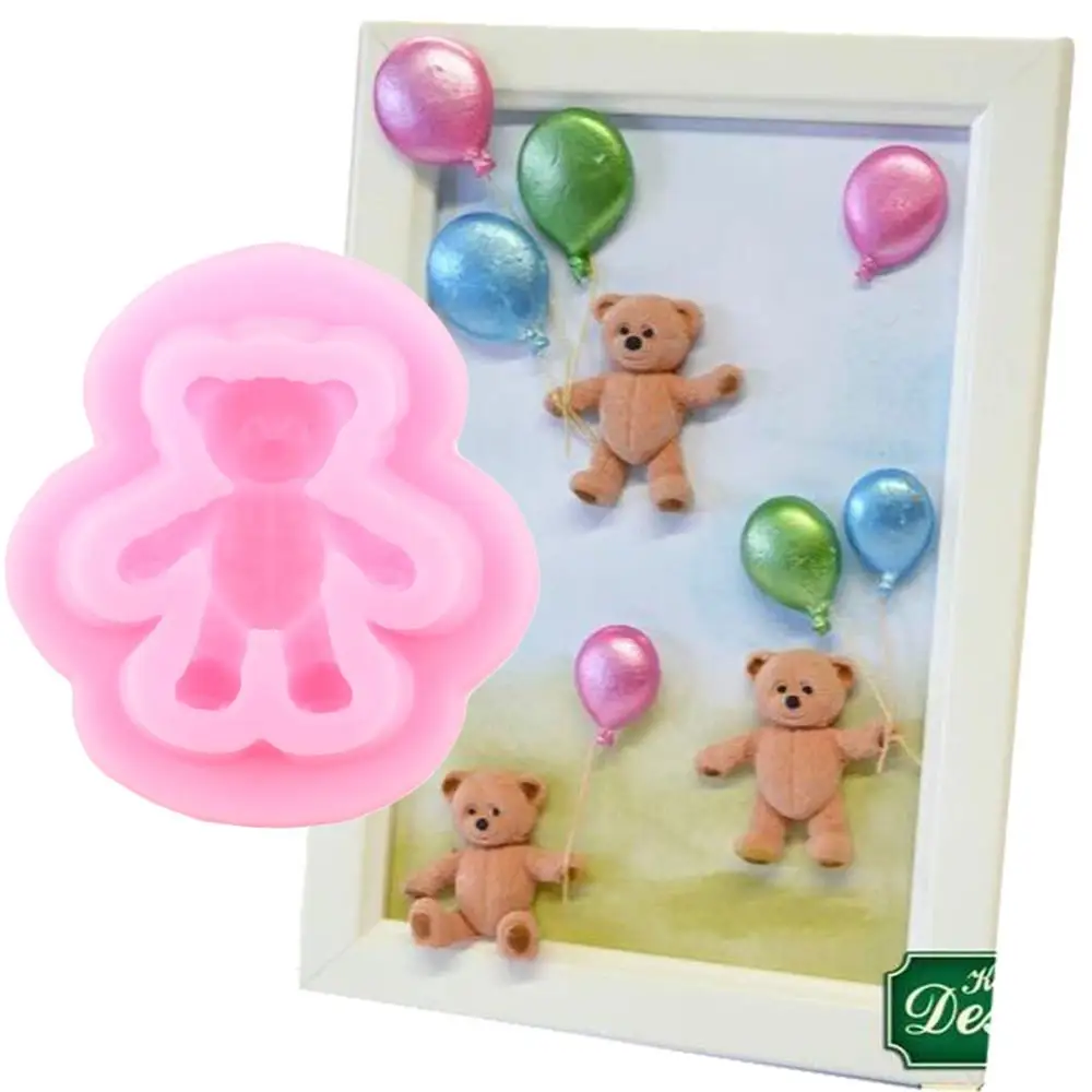 Sugarcraft Мини силиконовая форма Медведь детские инструменты для украшения тортов