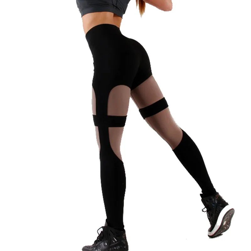 Лоскутные женские штаны для йоги с высокой талией, леггинсы для фитнеса, спортзала, пуш-ап, одежда для бега, эластичные тонкие штаны, одежда для тренировок, спортивная одежда - Цвет: 2