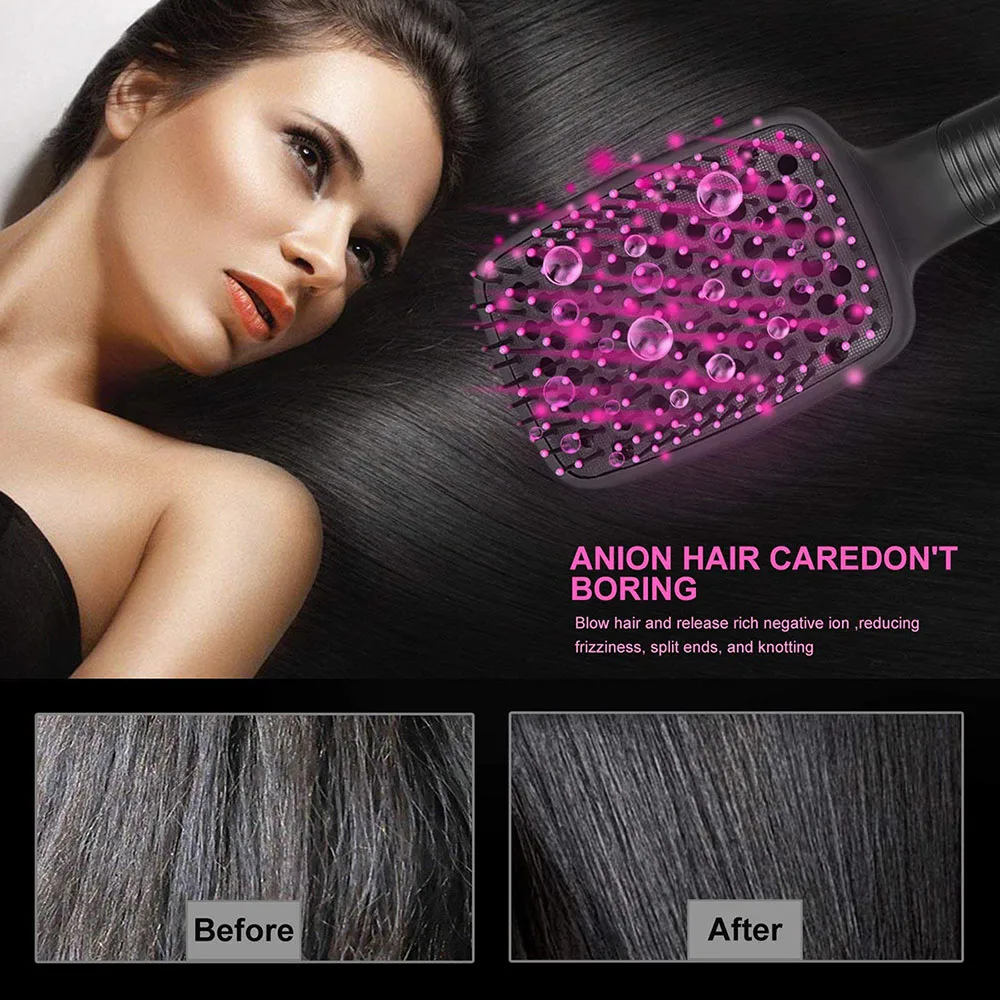 New Upgraded 3-IN-1 Hair Dryer Brush Electric Straight   One-Step   And Styler for Straightening Ion Blowdryer 5