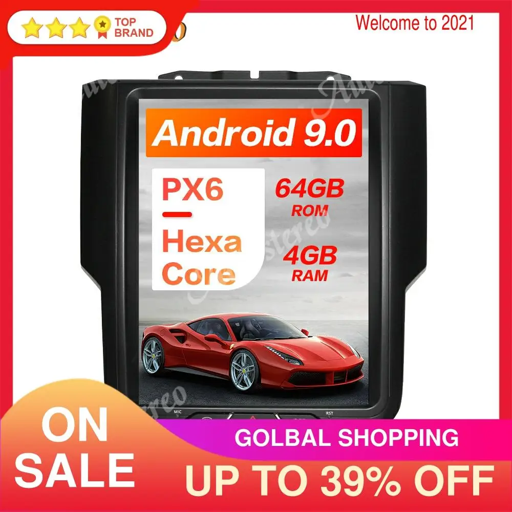 Автомобильный мультимедийный плеер в стиле Тесла HD Android 9 0 4 + 64 ГБ GPS-навигация для