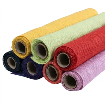 

faux jute fabric raw solid linen material cloth for DIY Handmade Accessories Crafts 3 meters/roll TJ0716-1