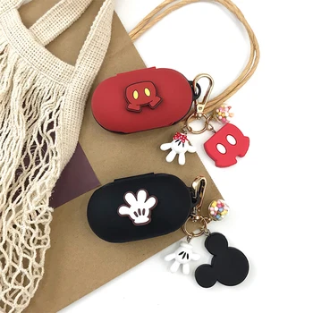 

DIY Silicone Case for Samsung Galaxy Buds 2019 Charging Box Sleeve Protective Case Bluetooth Earphone Skin Key ring Pendant