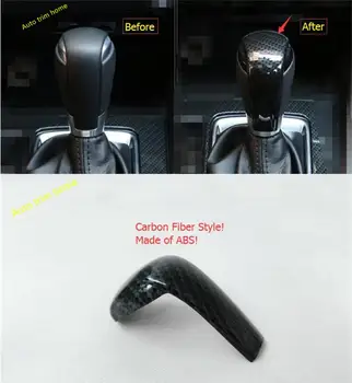 

Lapetus Gear Box Shift Knob handle head Cover Trim Interior Refit Kit Fit For Mazda 2 3 6 CX-3 CX-5 CX-9 Carbon Fiber Look