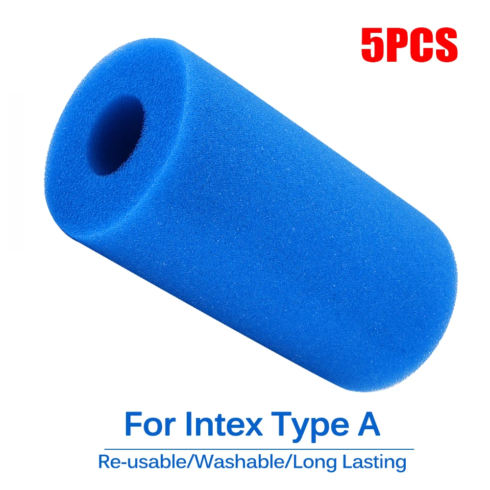 5pcs Swimming Pool Accessories Foam Filter Sponge Reusable for Intex