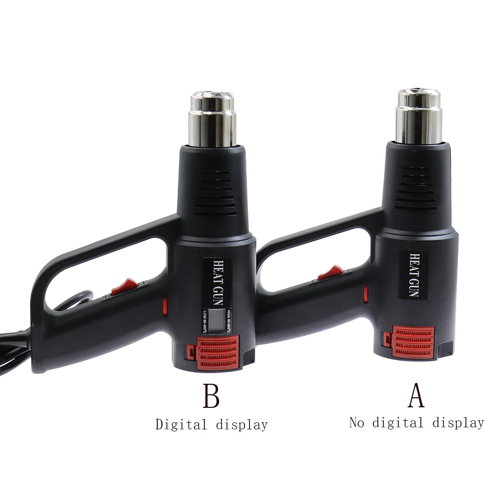 Hot Air Gun 2000W High Quality Black Digital Display Knob Type Power Hair Dryer Shrink Wrapping Thermal Car Film Repair Tool 220 2