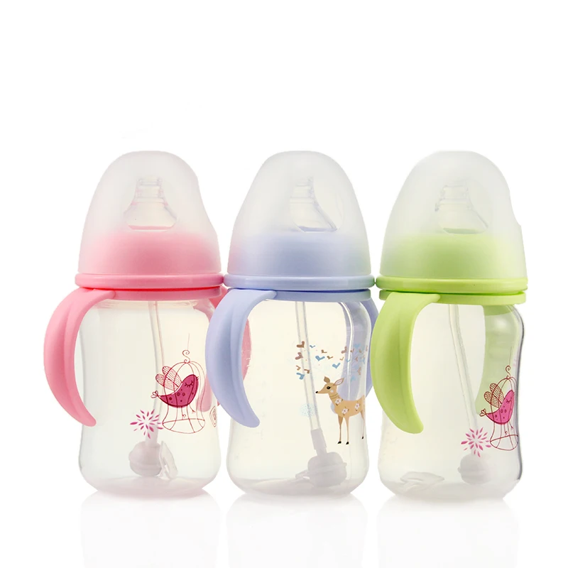 

240ML Baby Bottle Feeder Portable Infant Feeding Mini Glass Wide Caliber Bottle Newborn Nursing Care Juice Milk Bottles