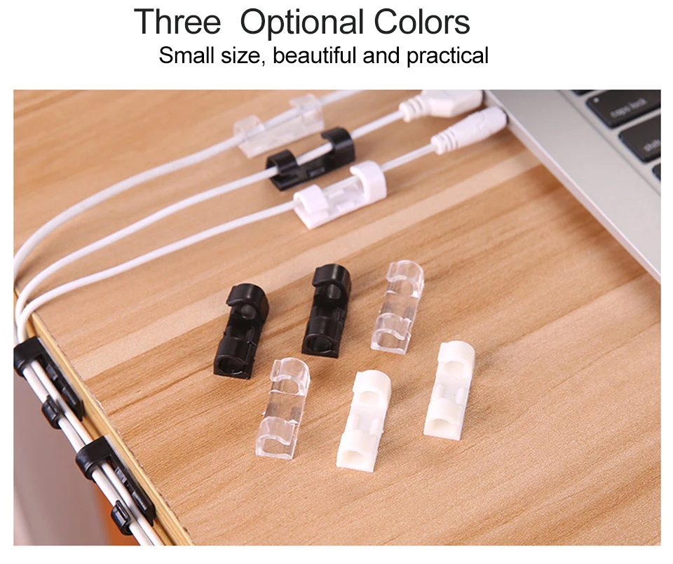 Cable Winder Wire Management Cable Organizer Desktop & Workstation Cord Clips Management Holder Data Telephone Line Sleeve (5)
