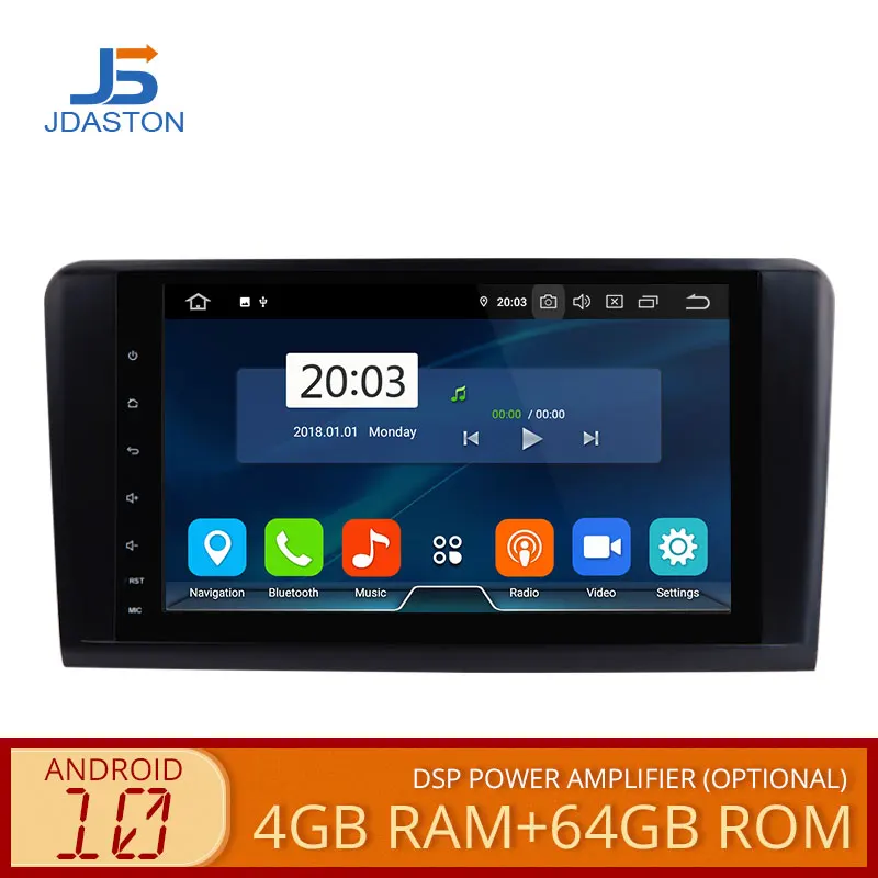 Мультимедийный плеер JDASTON мультимедийный на Android 10 с 9 &quotэкраном GPS RDS для Mercedes Benz