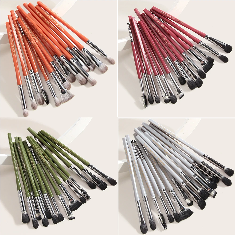 Maange 14pcs Professional Eye Makeup Brush Set Tools Shadow Cosmetics For Face Highlighter Powder Foundation | Красота и здоровье