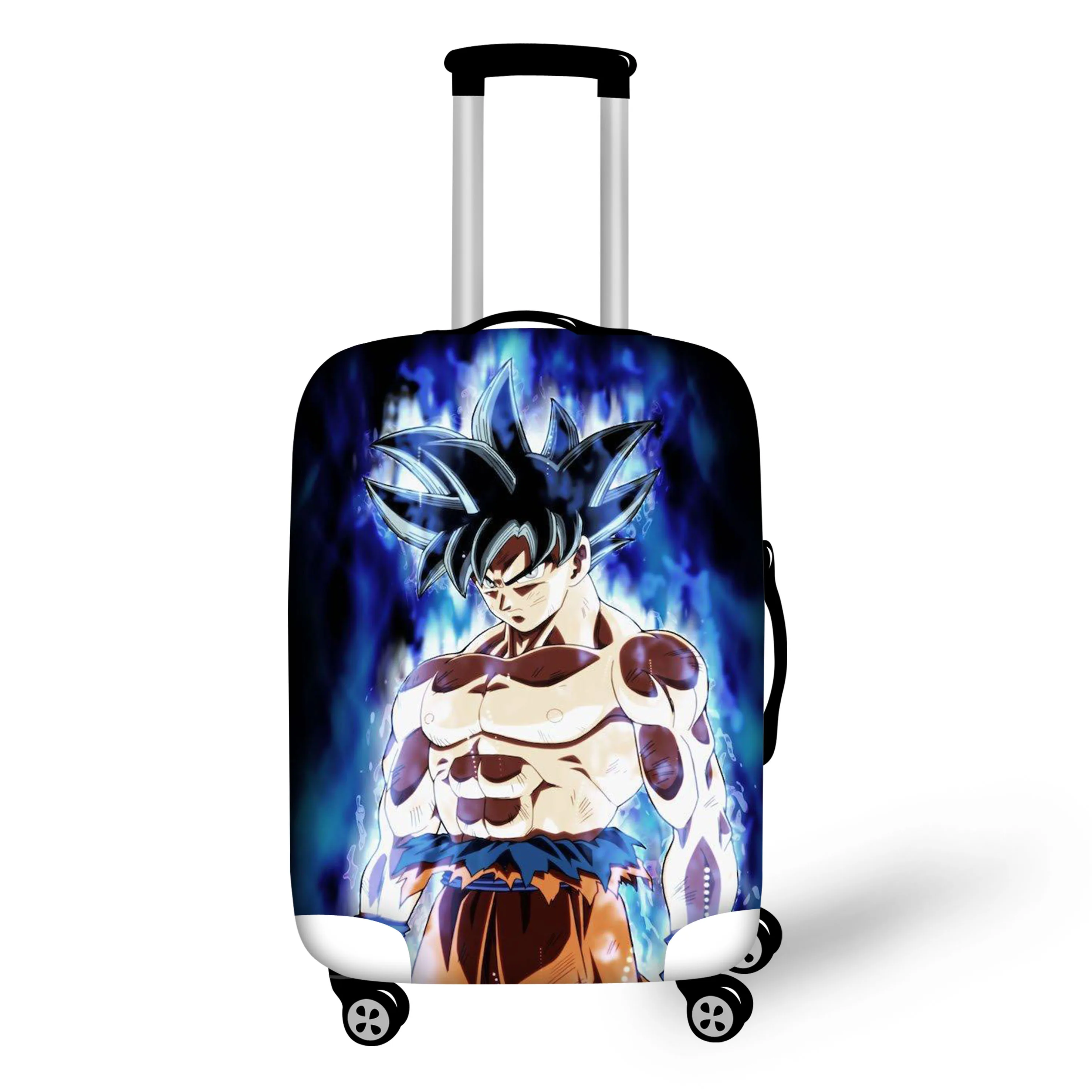 Защитный чехол ELVISWORDS Son Goku Dragon Ball с принтами для багажа, набор с биркой, аксессуары для путешествий, пылезащитный эластичный чехол для чемодана - Цвет: HK3159