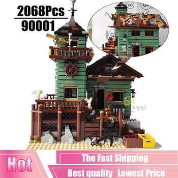 

New 90001 Old Fishing House Pier Set Compatible 16050 21310 Building Bricks Blocks Educational Toy Child Birthday Gifts