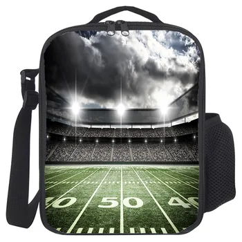 

Soccer Football Game Gymnasium Cooler Bag Students School Food Bag Boys Girls Lunch Bag Women Men Lunch Box Best Gift