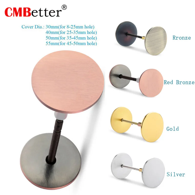 304 stainless steel door hole cover plate security door cover anti-theft hardware hole Gold Silver Red Bronze