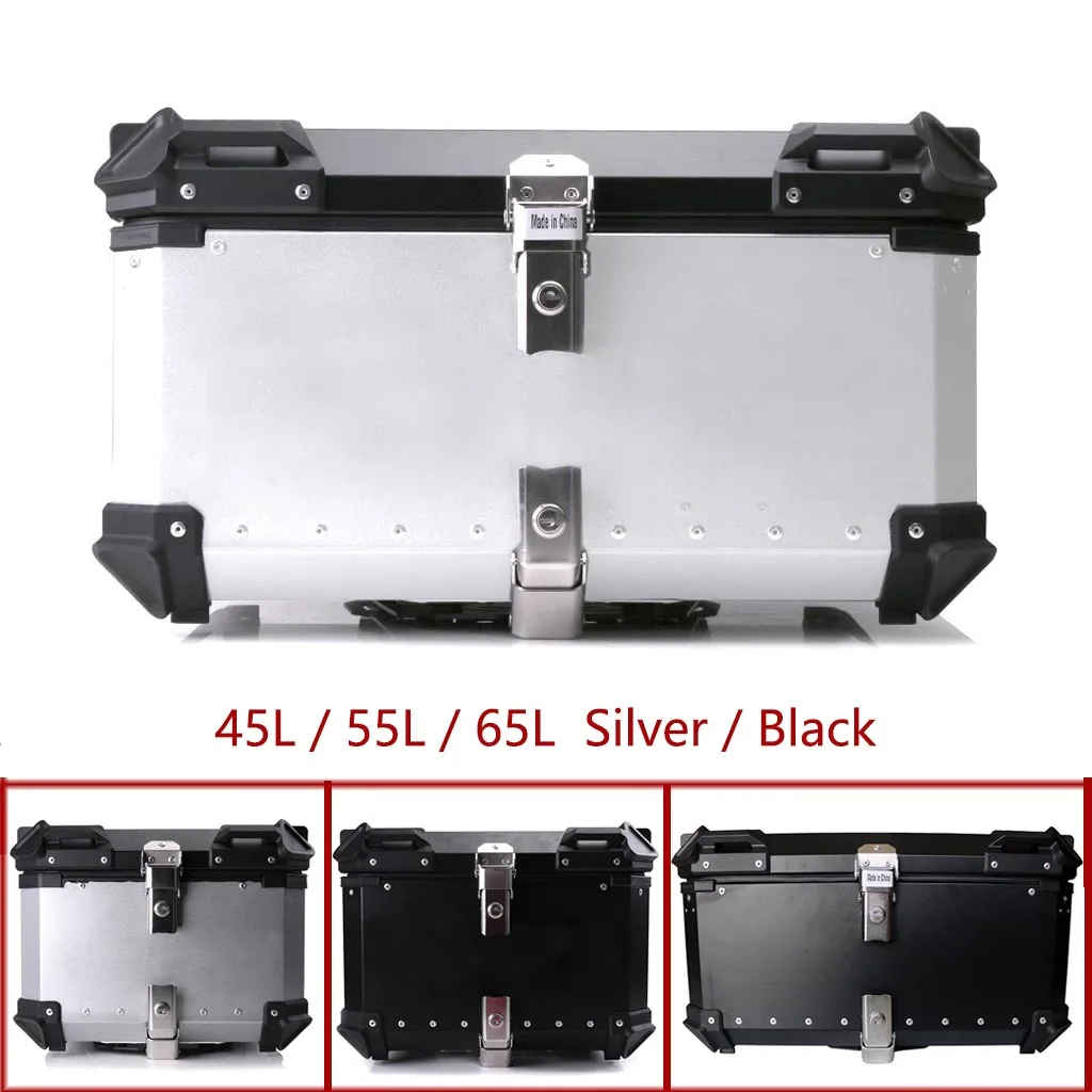 65L 55L 45L Motorcycle Storage Trunk Tail Top Tool Box Rear Luggage