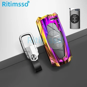 Copertura portachiavi per auto in lega di zinco per Chery Tiggo 8 3x 5x Gx EQ7 Arrizo Exeed 65R 32R Tiggo 7 Pro 5 2020 custodia per telecomando Shell - Copertura portachiavi per auto in lega di zinco per Chery Tiggo 8 3x 5x Gx