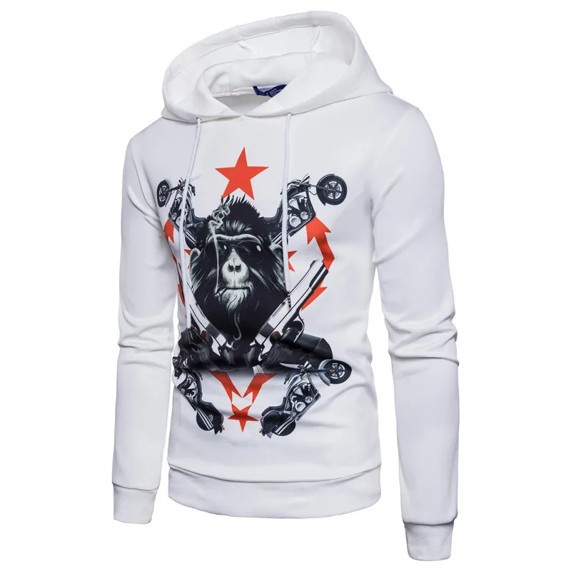 

Assassin Creed Sweatercoat Orangutan Digital Print Pullover Sweatshirt High Quality Stranger Things Black White Hoodies Men