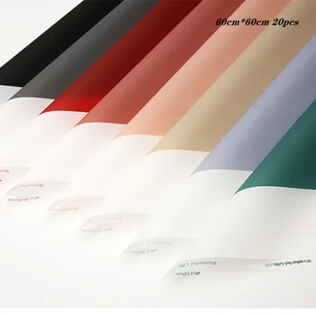 

60*60cm 20pcs Double Color Matching Flower Wrapping Paper Pearl Origami Gift Paper Bouquet Rose Packaging Materials Craft Paper