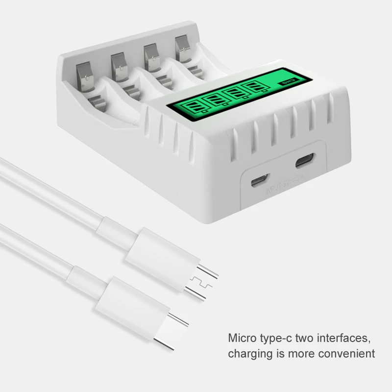 PUJIMAX LCD Display Smart Intelligent Battery Charger With 4 Slots For AA/AAA NiCd NiMh Rechargeable Batteries aa aaa Charger for battery charger,battery charger adapter