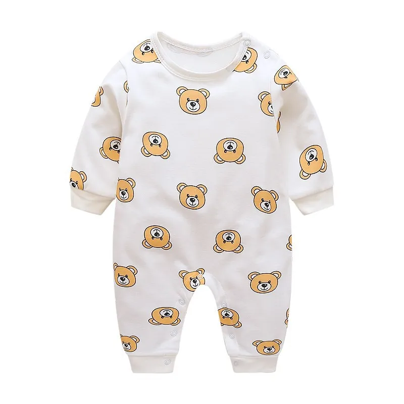

Korean-style Baby GIRL'S Early Autumn Baby Jumpsuits Spring And Autumn 1 a 3-Year-Old Men's Infant Newborns Pajamas Crawling Clo