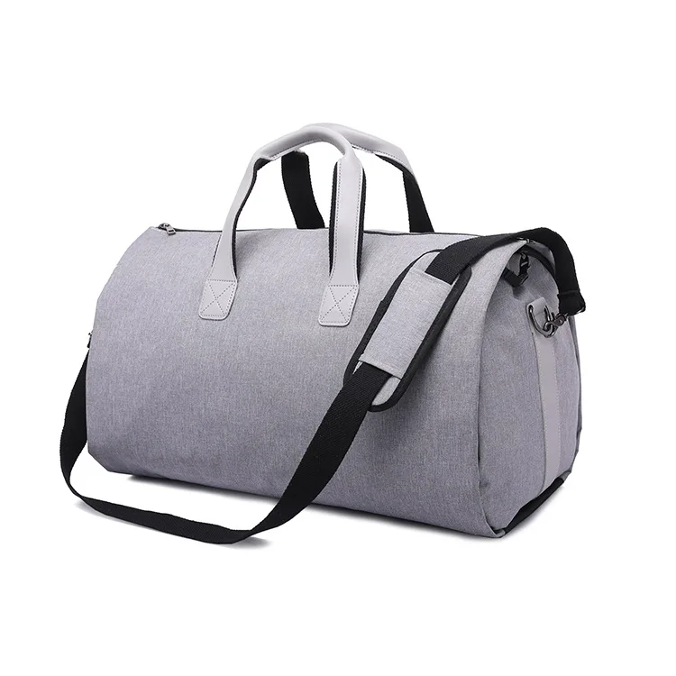 Light Grey Men's Large Travel Bag Handbags Duffel Bag Business Packing Cubes Laptop Bags Oxford Luggage Bag Sets Suit Garment Bag Carrying - Цвет: Light Grey