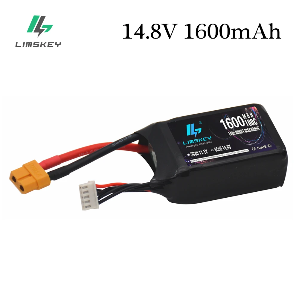 14 8 V RC Батарея Зарядное устройство 1600 мА/ч 4S провод с силикатной гелевой Softcase 100C Lipo XT60 Разъем для автомобиль