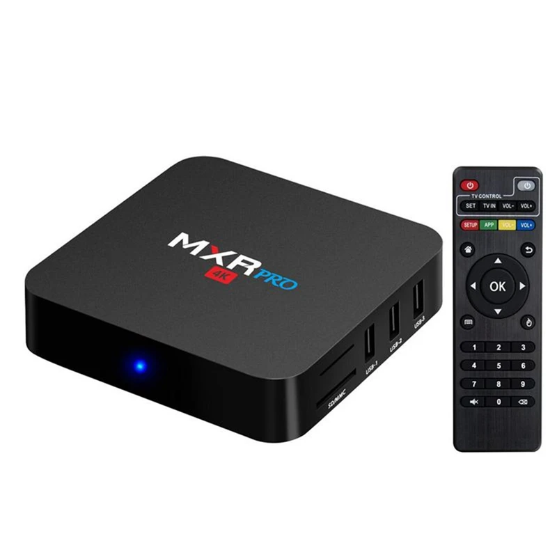 AMS-4Gb Ram 32Gb Rom Max Mxr Pro Android 7.1 Smart Tv Box Rk3328 Quad Core 2.4Ghz Wifi Vp9 H.265 Uhd Mxrpro 4K Player Eu Plug