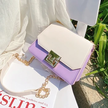 

Crocodile pattern Square Crossbody bag 2020 New High-quality PU Leather Women's Designer Handbag Chain Shoulder Messenger Bag