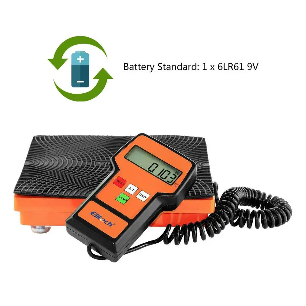  Elitech LMC-100F Digital Electronic Refrigerant Charging Recovery Scale for HAVC Wired Remote Porta