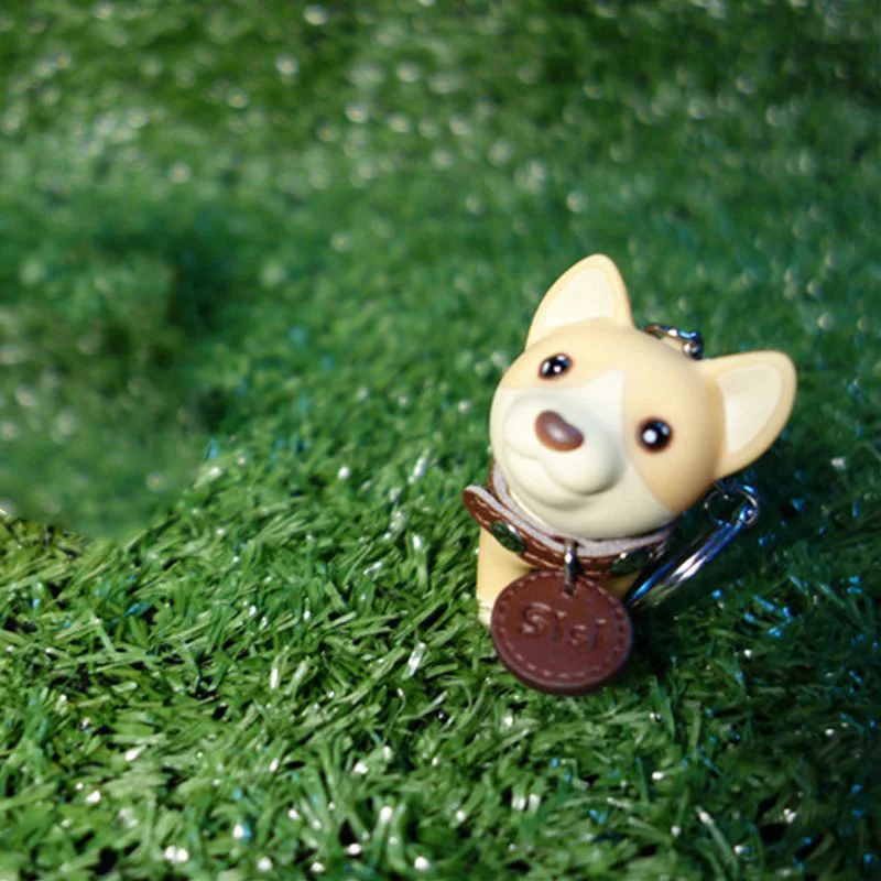 FUYOUSHENZHU креативный ключ цепи - Название цвета: Yellow(Shiba inu)