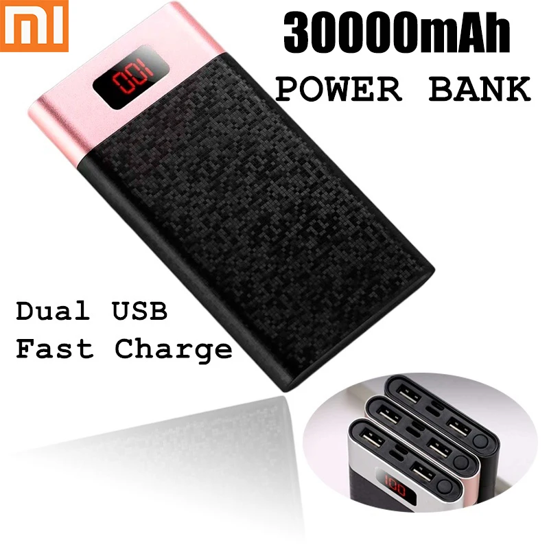 Xiaomi power Bank 30000 мАч Внешний аккумулятор портативное быстрое зарядное устройство для всех смартфонов Xiaomi зарядное устройство водонепроницаемый