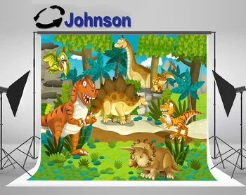 

Discount Jurassic Dinosaur Park Birthday Baby Cartoon backdrops Computer print party photography backgrounds