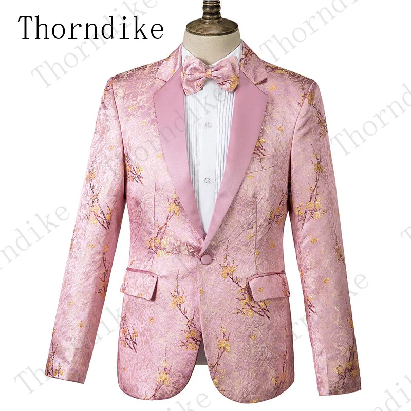 Thorndike(куртка+ брюки), высококачественные мужские костюмы, модный жаккардовый Мужской приталенный Повседневный Свадебный костюм для мужчин, костюм для выпускного вечера