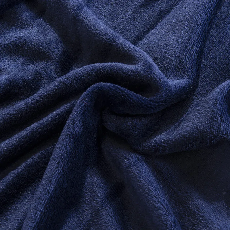 LREA темно-синее мягкое одеяло Фланелевое кресло диван использование офисное детское одеяло полотенце путешествия флисовая сетка портативный автомобильный Дорожный Чехол