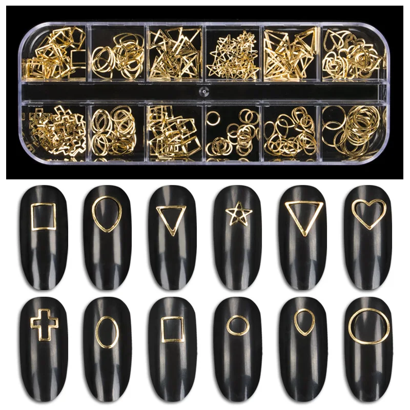 

1 Box 200 Pcs Manicure Accessories Alloy Decoration Water Drop Shaped Metal DIY Multi-functional Decorative Accessories