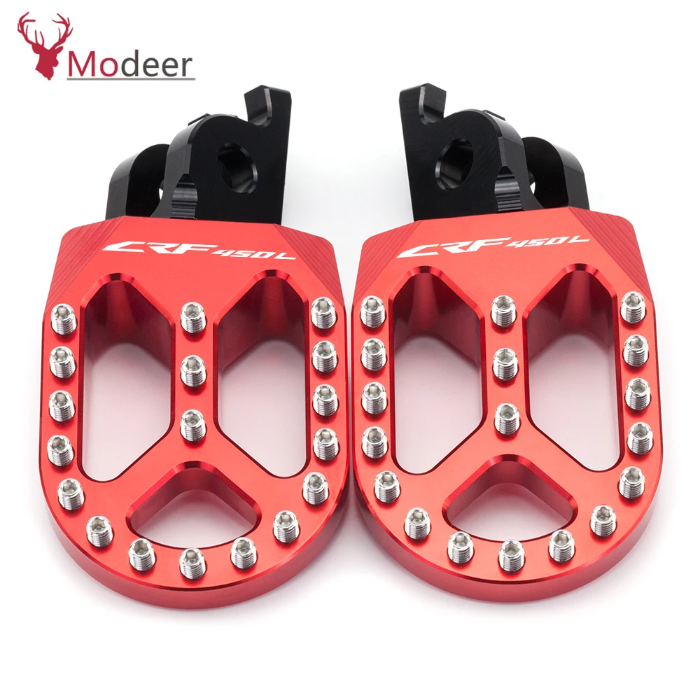 Motorcycle Foot Pegs Rests Pedals Footpegs For HONDA CRF250X 2004-2017 CRF450X 2005-2018 CRF250L CRF250M 2012-2019 CRF450L 2019 (1)