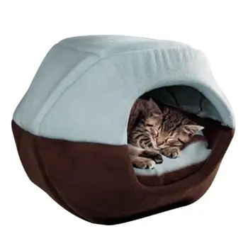 

Winter Cat Dog Bed House Foldable Soft Warm Animal Puppy Cave Sleeping Mat Pad Nest Kennel Pet Supplies LBShipping