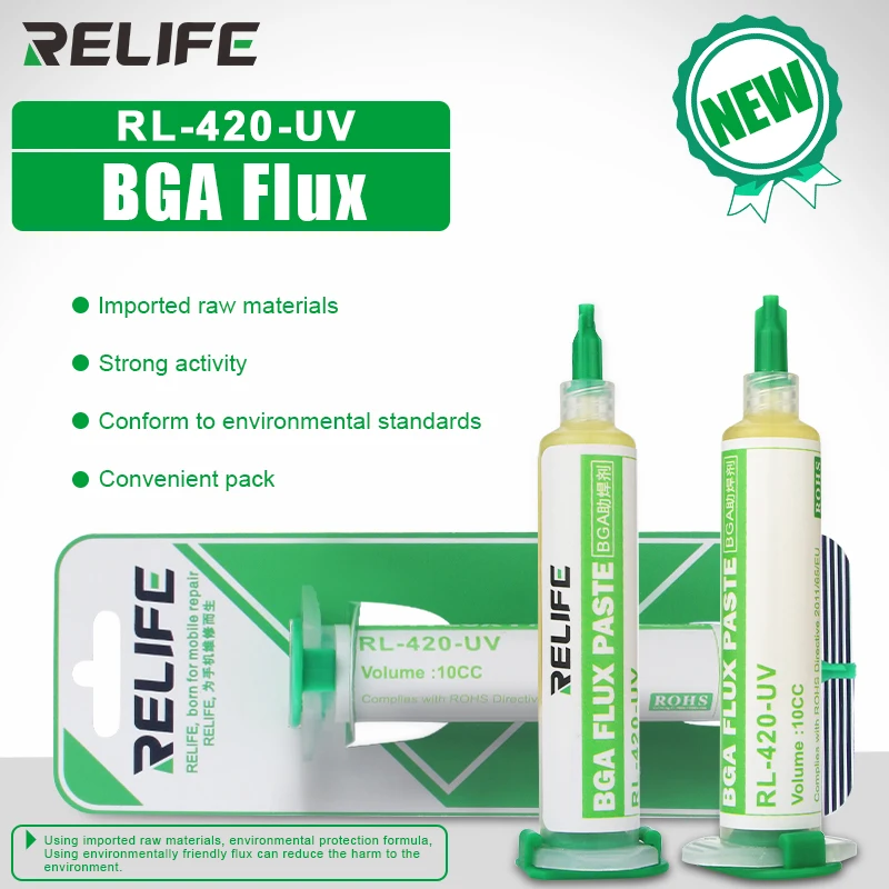 RELIFE RL 420 УФ BGA флюсовая паста паяльная для чипы компьютера телефона светодиодный