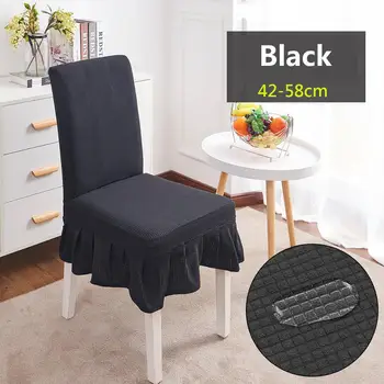 

Kitchen Dining Seat Cover Plain Color Office Desk Chair Cover Slipcover For Wedding Party Banquet Chair Protector Covering Case