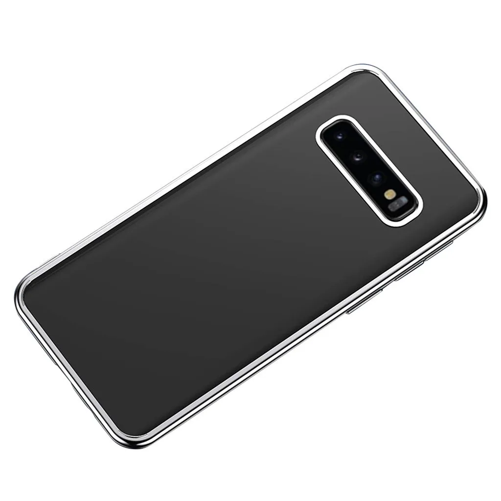 For Samsung S10 Plus Shockproof Bumper Transparent Silicone Phone case Portable Half Wrapped Phone Cases Anti-scratch Phone Case