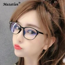 Брендовые винтажные Женские оправы для очков женские овальные круглые оправы для очков Модные прозрачные линзы черные очки оправы