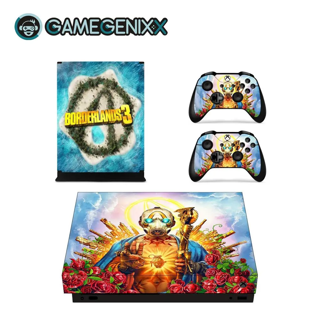 Borderlands 3 Защитная Наклейка на кожу GAMEGENIXX для консоли Xbox One X и 2 контроллера-borderland 3 - Цвет: Borderlands 3